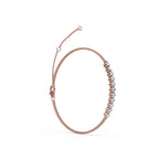 The Stella Arc: 0.88 CTW Round Lab-Grown Diamond Multi-Strand Adjustable Bar Bracelet Gold/Platinum