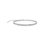 The Stella Arc: 0.88 CTW Round Lab-Grown Diamond Multi-Strand Adjustable Bar Bracelet Gold/Platinum