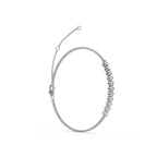 The Stella Arc: 0.88 CTW Round Lab-Grown Diamond Multi-Strand Adjustable Bar Bracelet Gold/Platinum