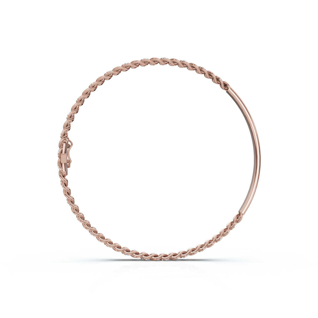 The Valencia ID: 0.75 CTW Round Lab-Grown Diamond Cuban Link Bracelet 14K-18K Gold/Platinum