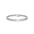 The Valencia ID: 0.75 CTW Round Lab-Grown Diamond Cuban Link Bracelet 14K-18K Gold/Platinum