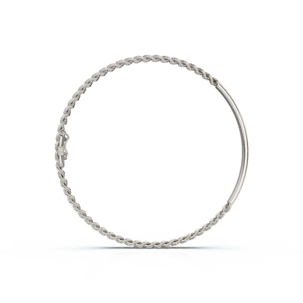The Valencia ID: 0.75 CTW Round Lab-Grown Diamond Cuban Link Bracelet 14K-18K Gold/Platinum