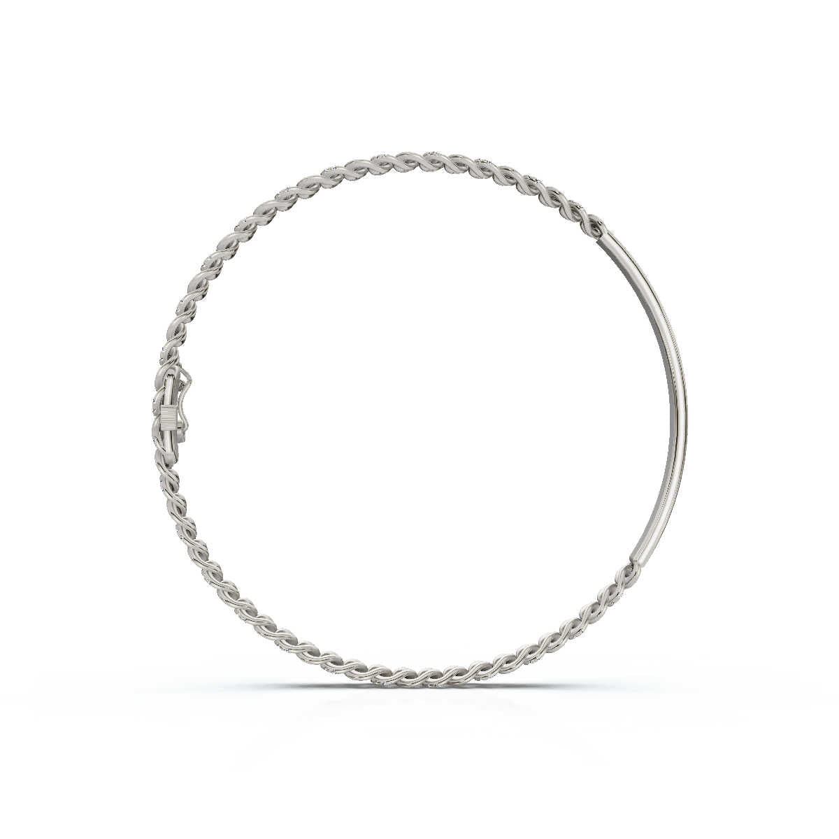 The Valencia ID: 0.75 CTW Round Lab-Grown Diamond Cuban Link Bracelet 14K-18K Gold/Platinum