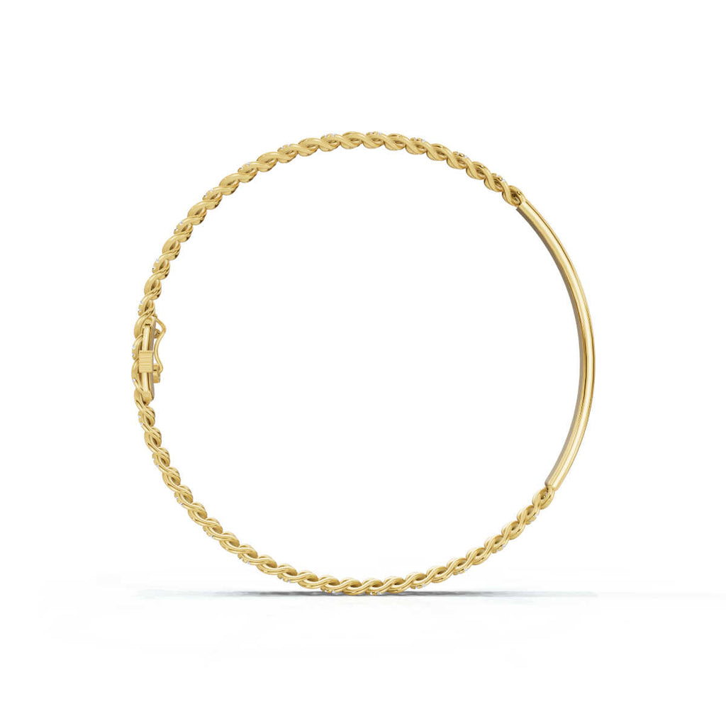 The Valencia ID: 0.75 CTW Round Lab-Grown Diamond Cuban Link Bracelet 14K-18K Gold/Platinum
