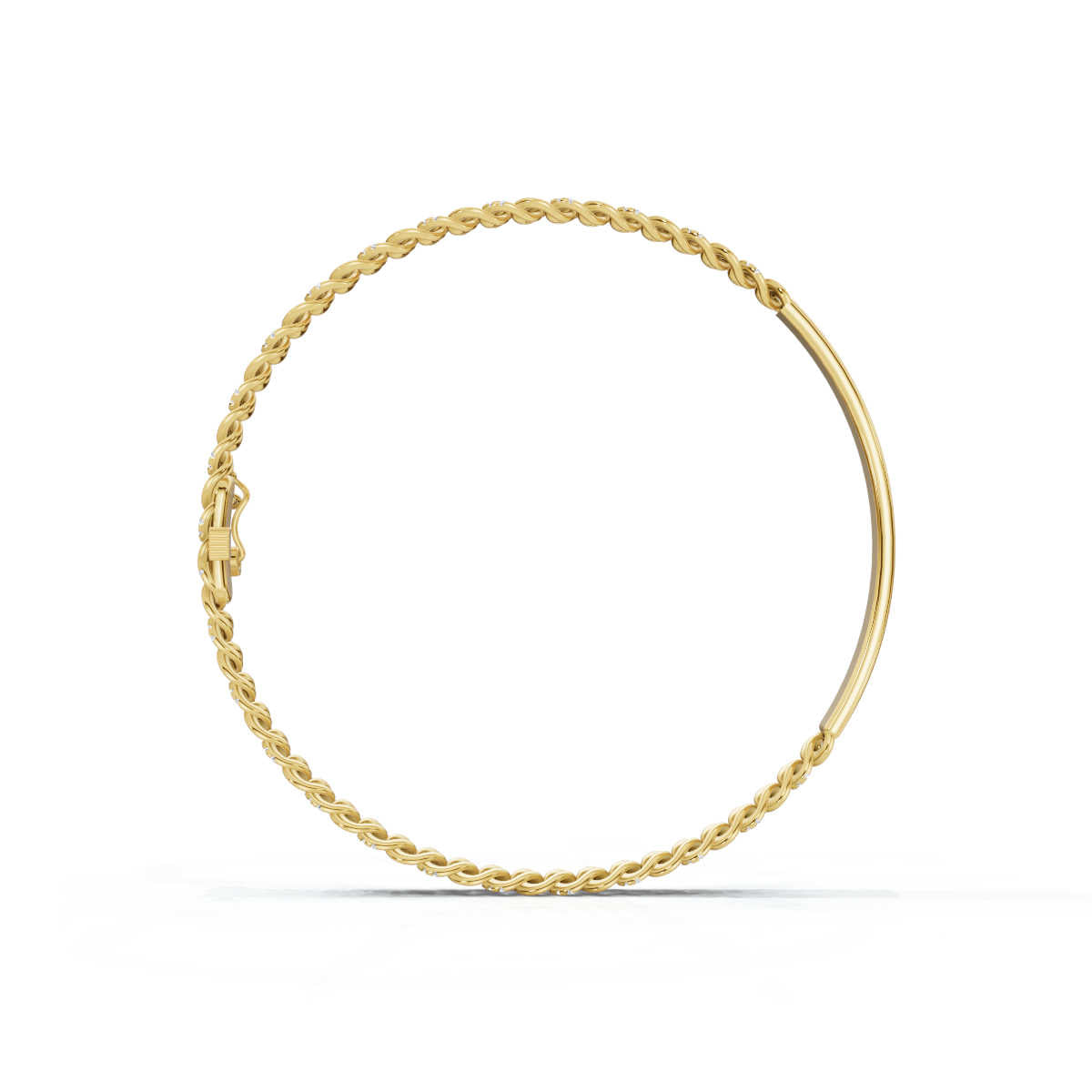 The Valencia ID: 0.75 CTW Round Lab-Grown Diamond Cuban Link Bracelet 14K-18K Gold/Platinum