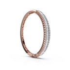 The Grand Palace: 7.93 CTW Baguette & Round Diamond Triple-Row Bangle 14K Gold/Platinum