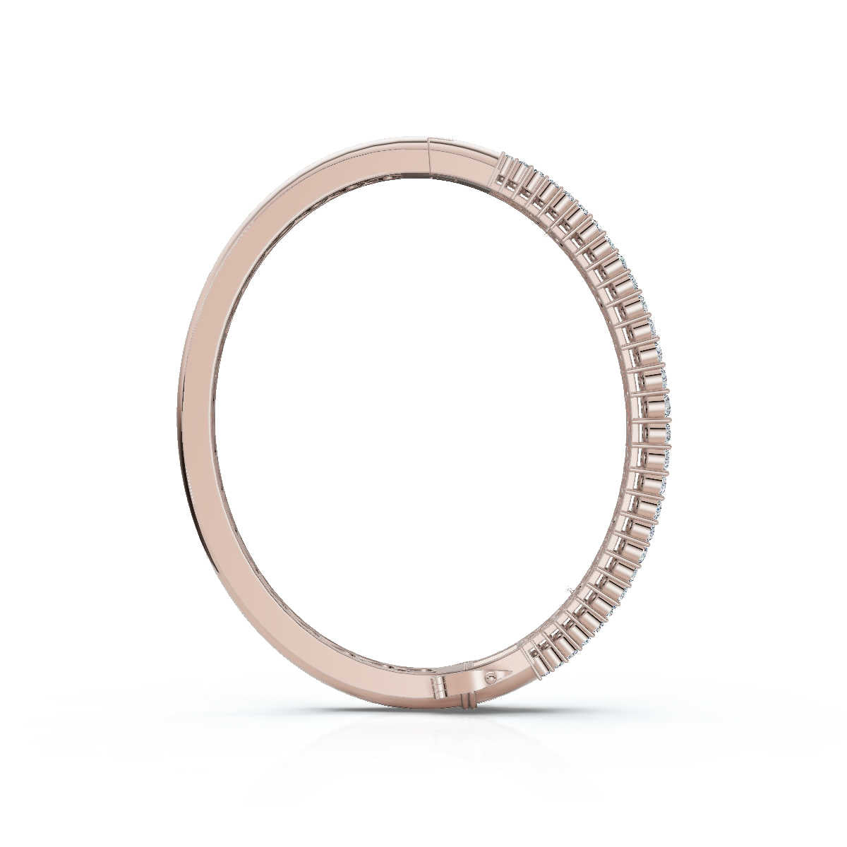 The Grand Palace: 7.93 CTW Baguette & Round Diamond Triple-Row Bangle 14K Gold/Platinum