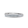 The Grand Palace: 7.93 CTW Baguette & Round Diamond Triple-Row Bangle 14K Gold/Platinum