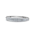 The Grand Palace: 7.93 CTW Baguette & Round Diamond Triple-Row Bangle 14K Gold/Platinum