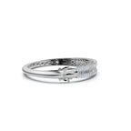 The Grand Palace: 7.93 CTW Baguette & Round Diamond Triple-Row Bangle 14K Gold/Platinum