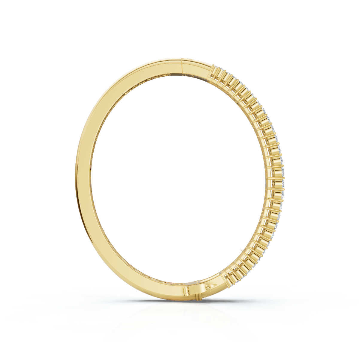The Grand Palace: 7.93 CTW Baguette & Round Diamond Triple-Row Bangle 14K Gold/Platinum