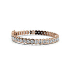 The Horizon Link: 2.03 CTW Half-Bezel Diamond Tennis 14K-18K Gold/Platinum Bracelet