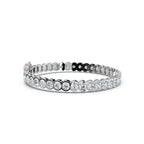 The Horizon Link: 2.03 CTW Half-Bezel Diamond Tennis Bracelet 14K-18K Gold/Platinum