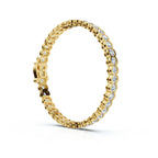 The Horizon Link: 2.03 CTW Half-Bezel Diamond Tennis 14K-18K Gold/Platinum Bracelet