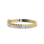 The Horizon Link: 2.03 CTW Half-Bezel Diamond Tennis 14K-18K Gold/Platinum Bracelet