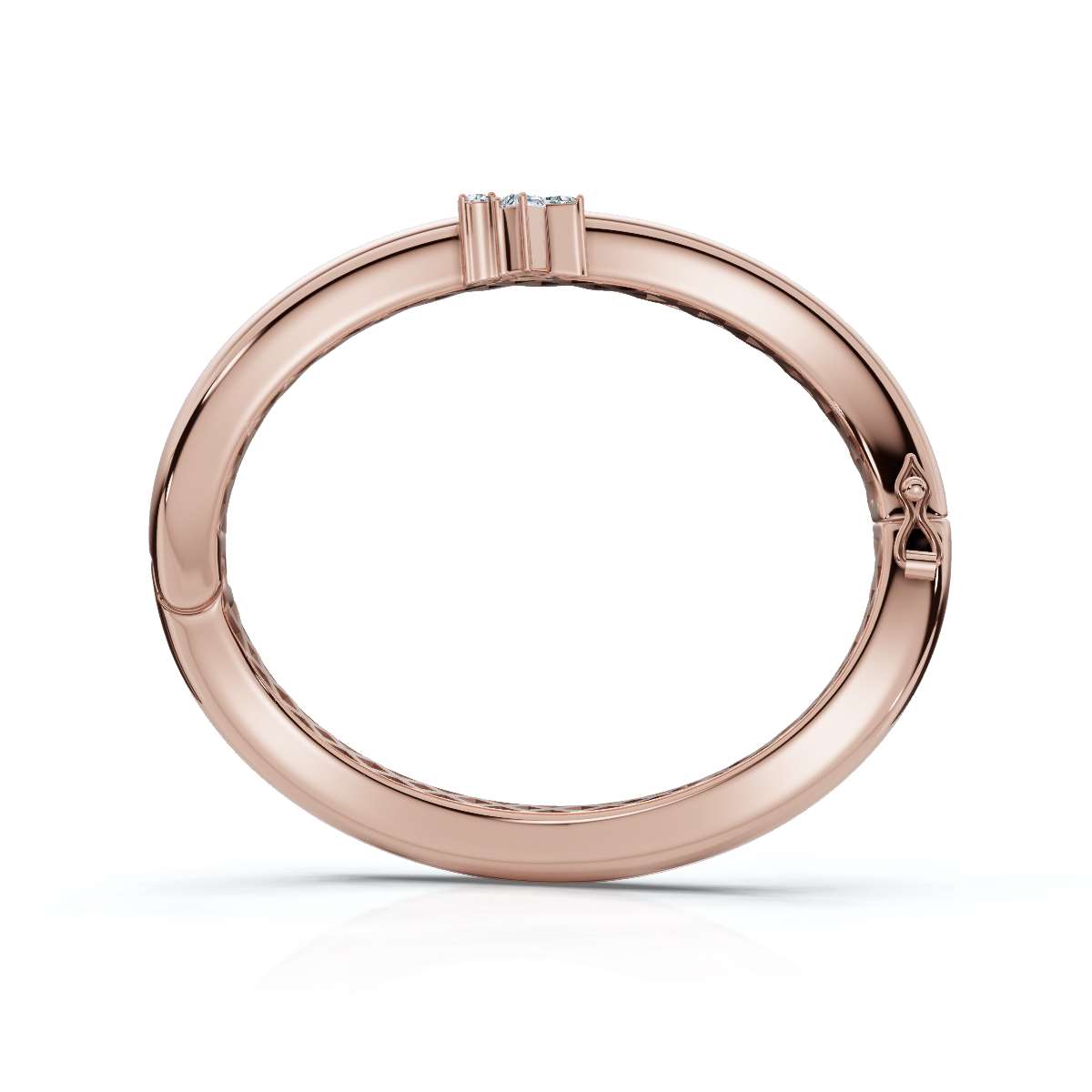 The Continuum Wave: Asymmetric Multi-Shape 0.50 CTW Diamond Ribbon Bangle 14K-18K Gold/Platinum