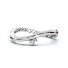 The Continuum Wave: Asymmetric Multi-Shape 0.50 CTW Diamond Ribbon Bangle 14K-18K Gold/Platinum