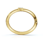 The Continuum Wave: Asymmetric Multi-Shape 0.50 CTW Diamond Ribbon Bangle 14K-18K Gold/Platinum