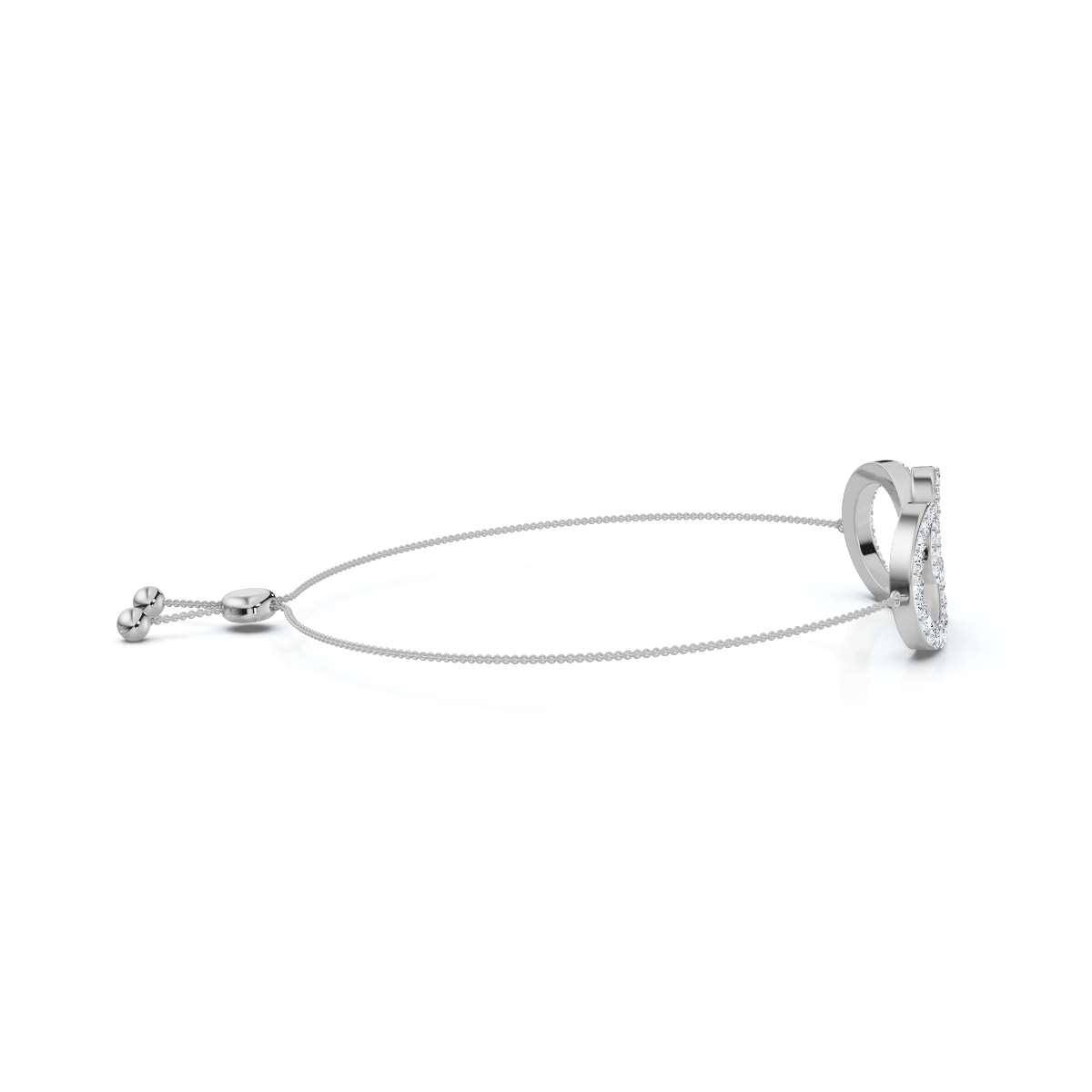The Amara Bracelet: 0.82 CTW Infinity Heart Lab-Grown Diamond Bolo Bracelet 14K-18K Gold/Platinum