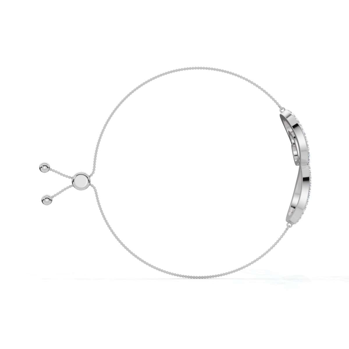 The Amara Bracelet: 0.82 CTW Infinity Heart Lab-Grown Diamond Bolo Bracelet 14K-18K Gold/Platinum