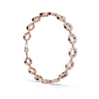 The Orbit Link: 1.53 CTW Open-Circle Diamond Halo Bracelet 14K-18K Gold/Platinum Band