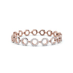 The Orbit Link: 1.53 CTW Open-Circle Diamond Halo Bracelet 14K-18K Gold/Platinum Band