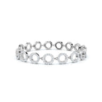 The Orbit Link: 1.53 CTW Open-Circle Diamond Halo Bracelet 14K-18K Gold/Platinum Band