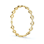 The Orbit Link: 1.53 CTW Open-Circle Diamond Halo Bracelet 14K-18K Gold/Platinum Band