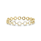The Orbit Link: 1.53 CTW Open-Circle Diamond Halo Bracelet 14K-18K Gold/Platinum Band