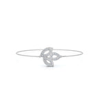 The Ivy Charm: 0.28 CTW Triple-Leaf Pavé Lab-Grown Diamond Chain Bracelet 14K-18K Gold/Platinum