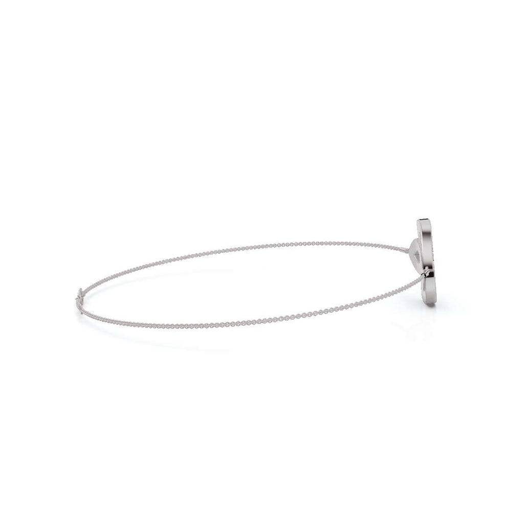 The Ivy Charm: 0.28 CTW Triple-Leaf Pavé Lab-Grown Diamond Chain Bracelet 14K-18K Gold/Platinum