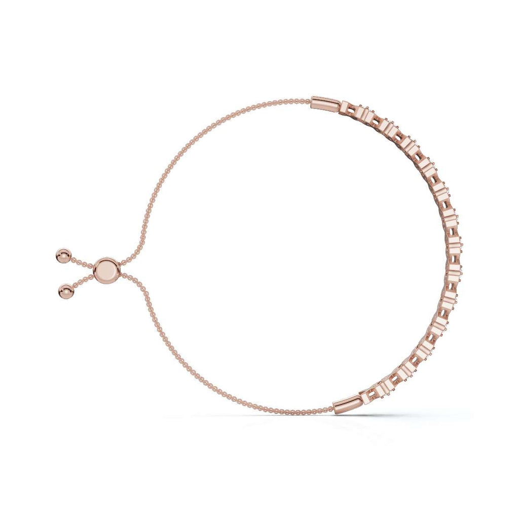 The Amore XO: 0.39 CTW Round Lab-Grown Diamond Alternating Hugs & Kisses Bolo Bracelet