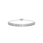 The Amore XO: 0.39 CTW Round Lab-Grown Diamond Alternating Hugs & Kisses Bolo Bracelet