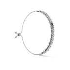 The Amore XO: 0.39 CTW Round Lab-Grown Diamond Alternating Hugs & Kisses Bolo Bracelet