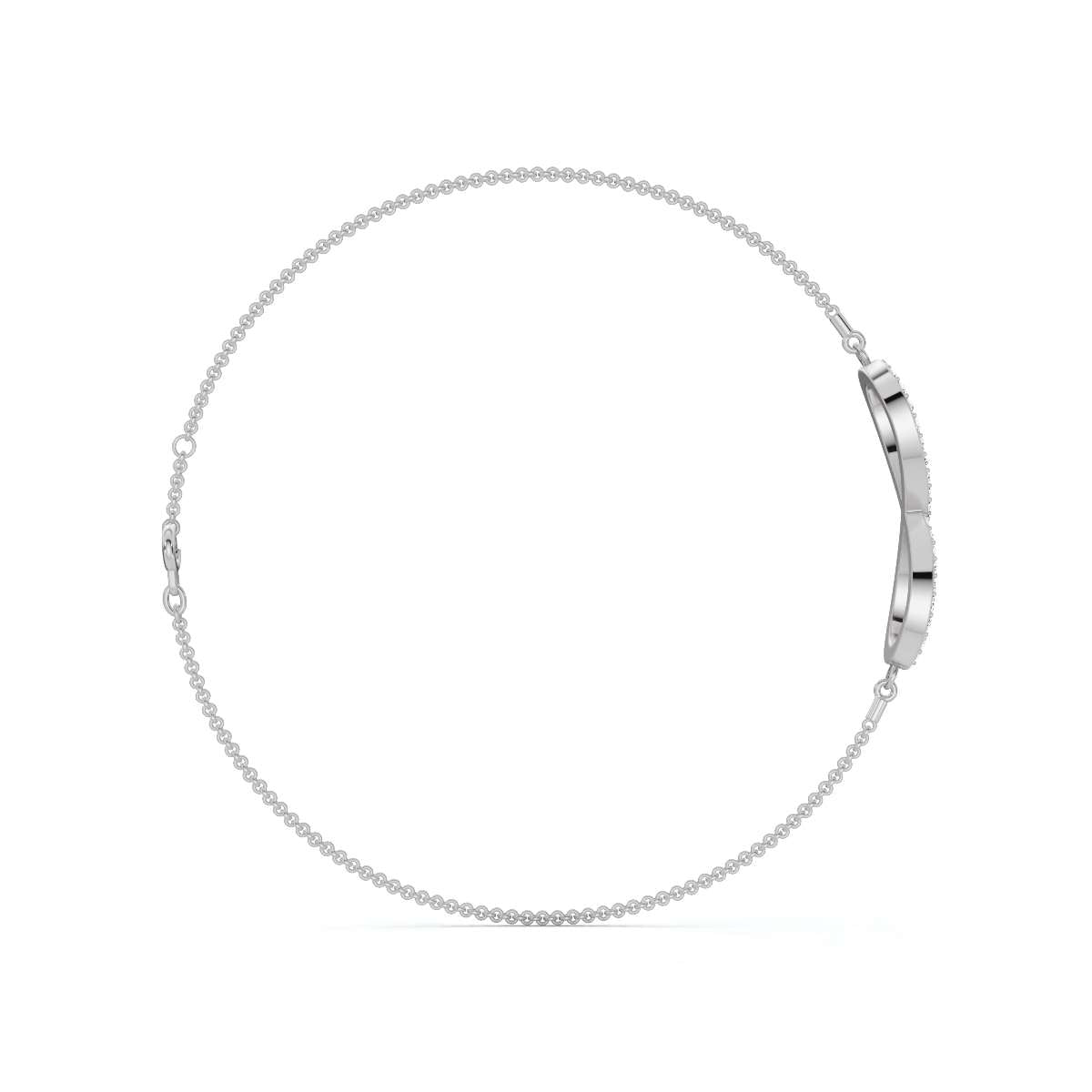 The Evermore Infinity: 0.38 CTW Round Lab-Grown Diamond Symbolic Motif Chain Bracelet 14K-18K Gold/Platinum