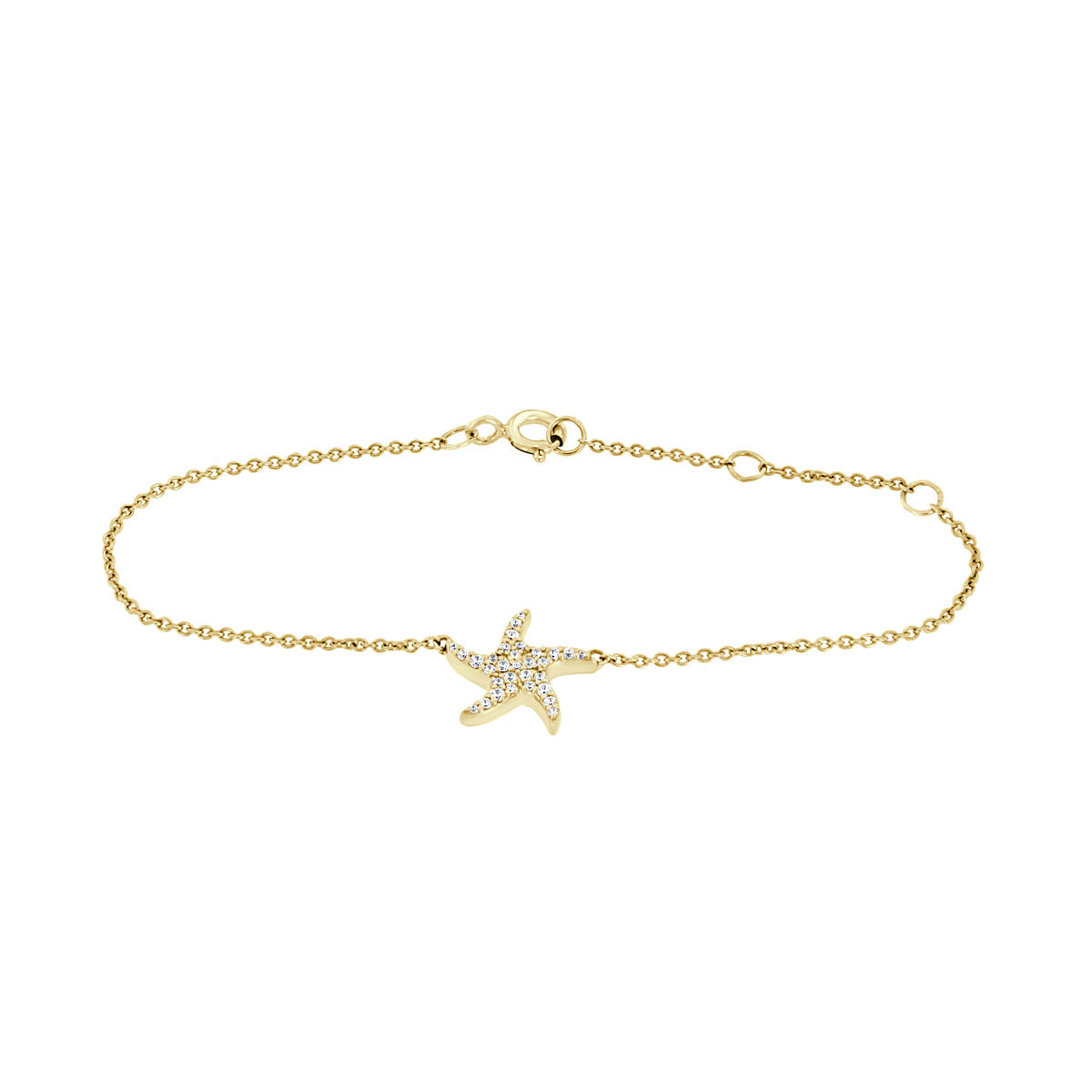 The Stella Maris: 0.367 CTW Round Lab-Grown Diamond Ocean Bracelet 14K Gold