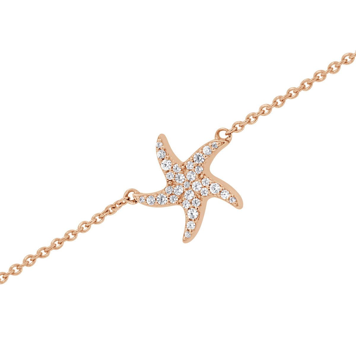 The Stella Maris: 0.367 CTW Round Lab-Grown Diamond Ocean Bracelet 14K Gold
