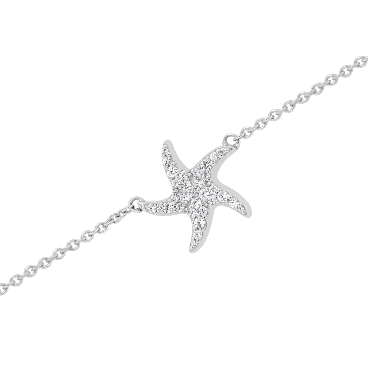 The Stella Maris: 0.367 CTW Round Lab-Grown Diamond Ocean Bracelet 14K Gold
