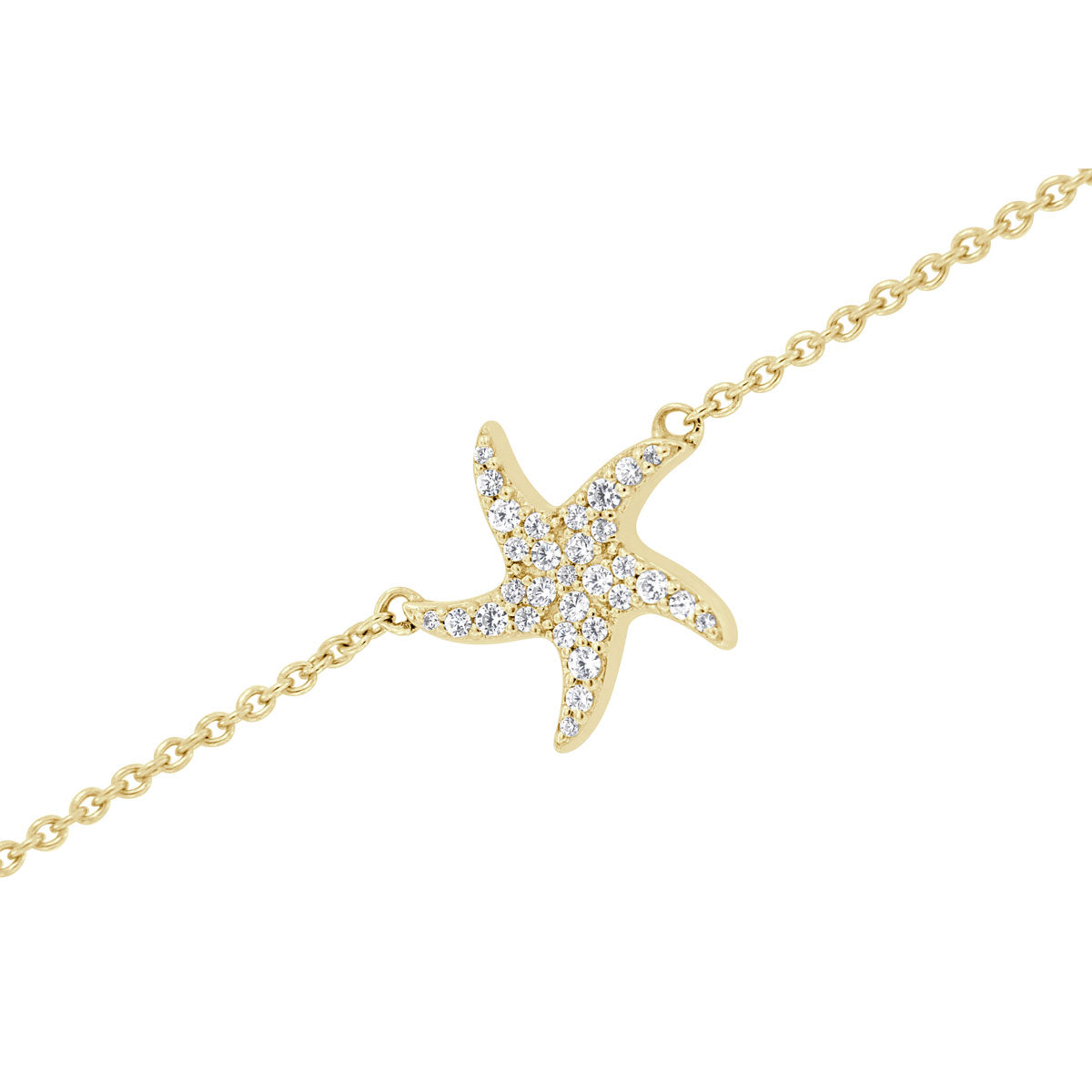 The Stella Maris: 0.367 CTW Round Lab-Grown Diamond Ocean Bracelet 14K Gold