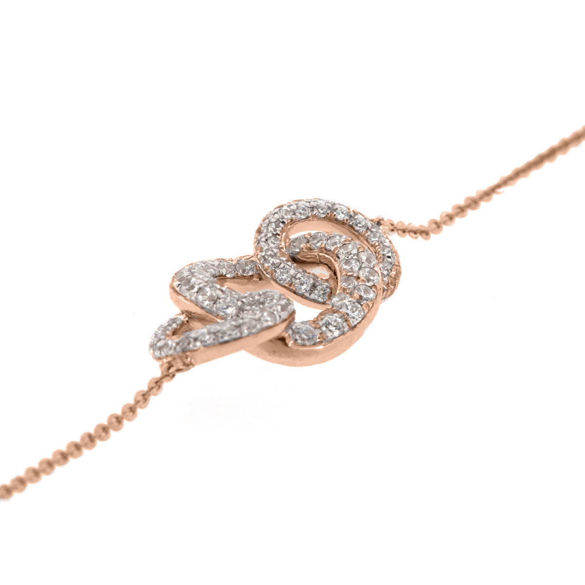 The Aurelia Bracelet: 0.71 CTW Interlocking Triple Link Diamond Bracelet 18K Gold/Platinum