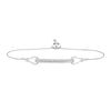The Stella Bolo: 0.58 CTW Round Lab-Grown Diamond Double-Row Bar Bolo Bracelet 18K Gold