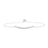 The Linear Fire: 0.48 CTW Double-Row Lab-Grown Diamond Curved Bar Bolo Bracelet 18K Gold