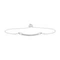 The Linear Fire: 0.48 CTW Double-Row Lab-Grown Diamond Curved Bar Bolo Bracelet 18K Gold