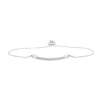 The Linear Fire: 0.48 CTW Double-Row Lab-Grown Diamond Curved Bar Bolo Bracelet 18K Gold