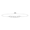 The Camille Paperclip: 0.31 CTW Round Lab-Grown Diamond Alternating Link Bolo Bracelet