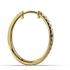 The Empress Triple-Row: 1.22 CTW Lab-Grown Diamond Pavé Huggie Hoops 14K-18K Gold/Platinum