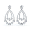 The Sovereign Pear: 8.36 CTW Double-Teardrop Chandelier Lab-Grown Diamond Earrings 14K-18K Diamond/Platinum