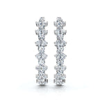 The Sovereign Mosaic: 7.84 CTW Mixed-Cut Multi-Shape Inside-Out Diamond Hoop Earrings 14K-18K Gold/Platinum