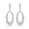 The Sovereign Asymmetric: 8.12 CTW Mixed-Cut Multi-Shape Oval Chandelier Earrings 14K-18K Gold/Platinum