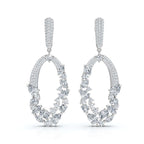 The Sovereign Asymmetric: 8.12 CTW Mixed-Cut Multi-Shape Oval Chandelier Earrings 14K-18K Gold/Platinum